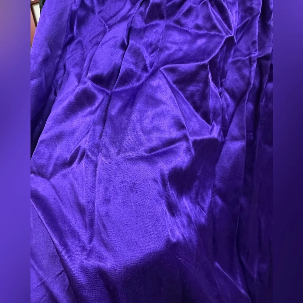 Vintage Lip Service Purple Black Velvet Gothic Renaissance Vampy Maxi Dress - Picture 9 of 10